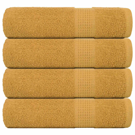 Vidaxx Handtücher 4 Stück 50x100 cm 360 g m² 100 % Baumwolle goldfarben