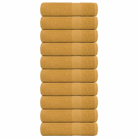 Vidaxx Handtücher 10 Stück 50x100 cm 360 g m² 100 % Baumwolle goldfarben