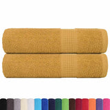 Vidaxx Duschtücher 2 Stk 70x140cm 360 g m² 100% Baumwolle goldfarben