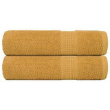 Vidaxx Badetücher 2 Stück 100x150 cm 360 g m² 100 % Baumwolle goldfarben