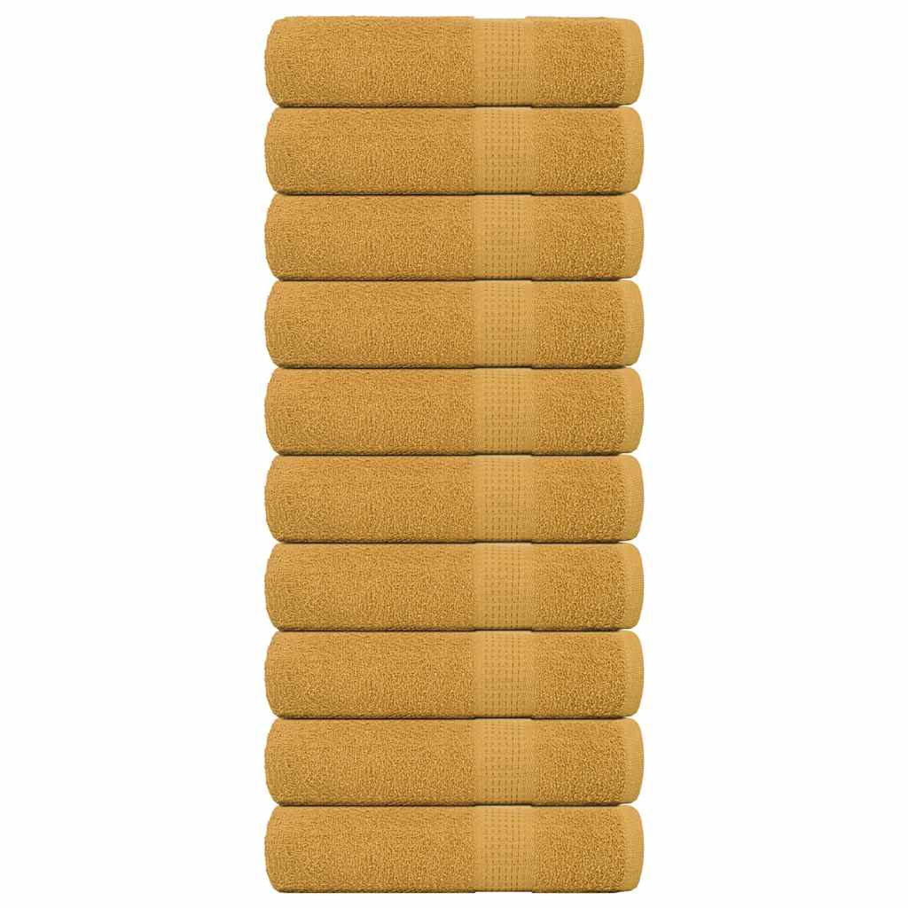 Vidaxx Badetücher 10 Stück 100x150 cm 360 g m² 100 % Baumwolle goldfarben