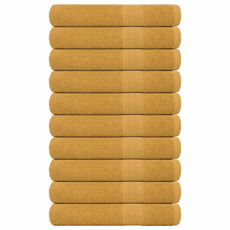 Vidaxx Saunatücher 10 Stk 80x200cm 360 g m² 100% Baumwolle goldfarben