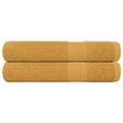 Vidaxx Handtücher Frogn 2 Stk 100x200 cm 360 g m² Gold