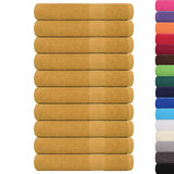 Vidaxx Handtücher 10 Stück 100x200 cm 360 g m² 100 % Baumwolle goldfarben
