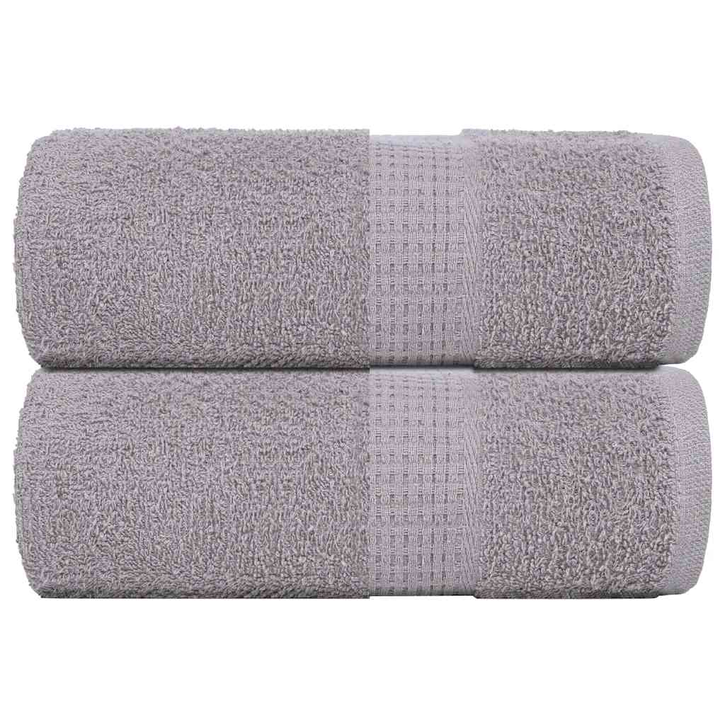 Vidaxx Waschlappen 2 Stück Froschgrau 30x30 cm 100 % Baumwolle