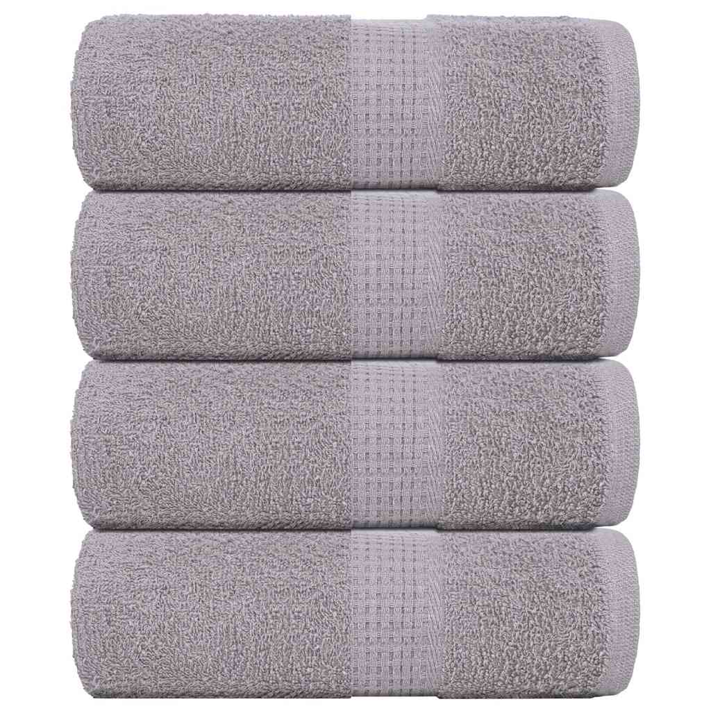 Vidaxx Waschlappen 4 Stück Froschgrau 30x30 cm 100 % Baumwolle