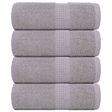 Vidaxx Waschlappen 4 Stück Froschgrau 30x30 cm 100 % Baumwolle