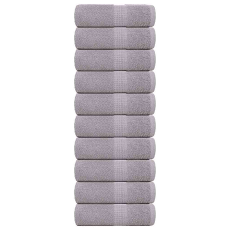 Vidaxx Waschlappen 10 Stück Froschgrau 30x30 cm 100 % Baumwolle