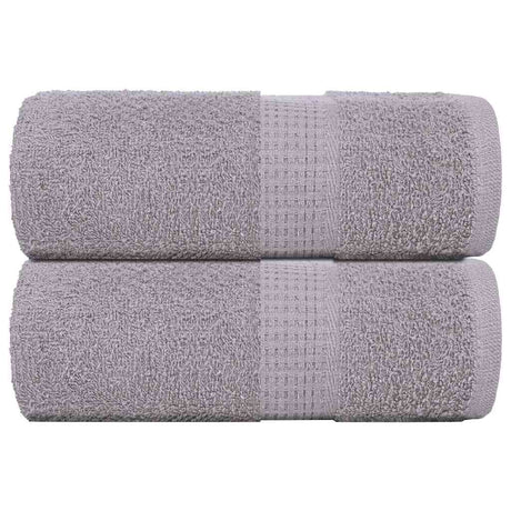 VidaXL Gästehandtücher 2 Stk. 30x50 cm 360 g m² 100 % Baumwolle Grau
