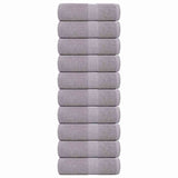 VidaXL Gästehandtücher 10 Stück 30x50 cm 360 g m² 100 % Baumwolle Grau