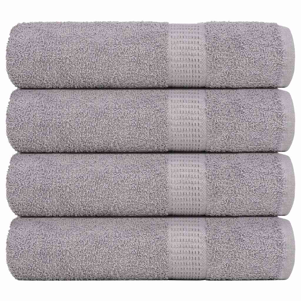 Vidaxx Handtücher 4 Stück 50x100 cm 360 g m² 100 % Baumwolle grau