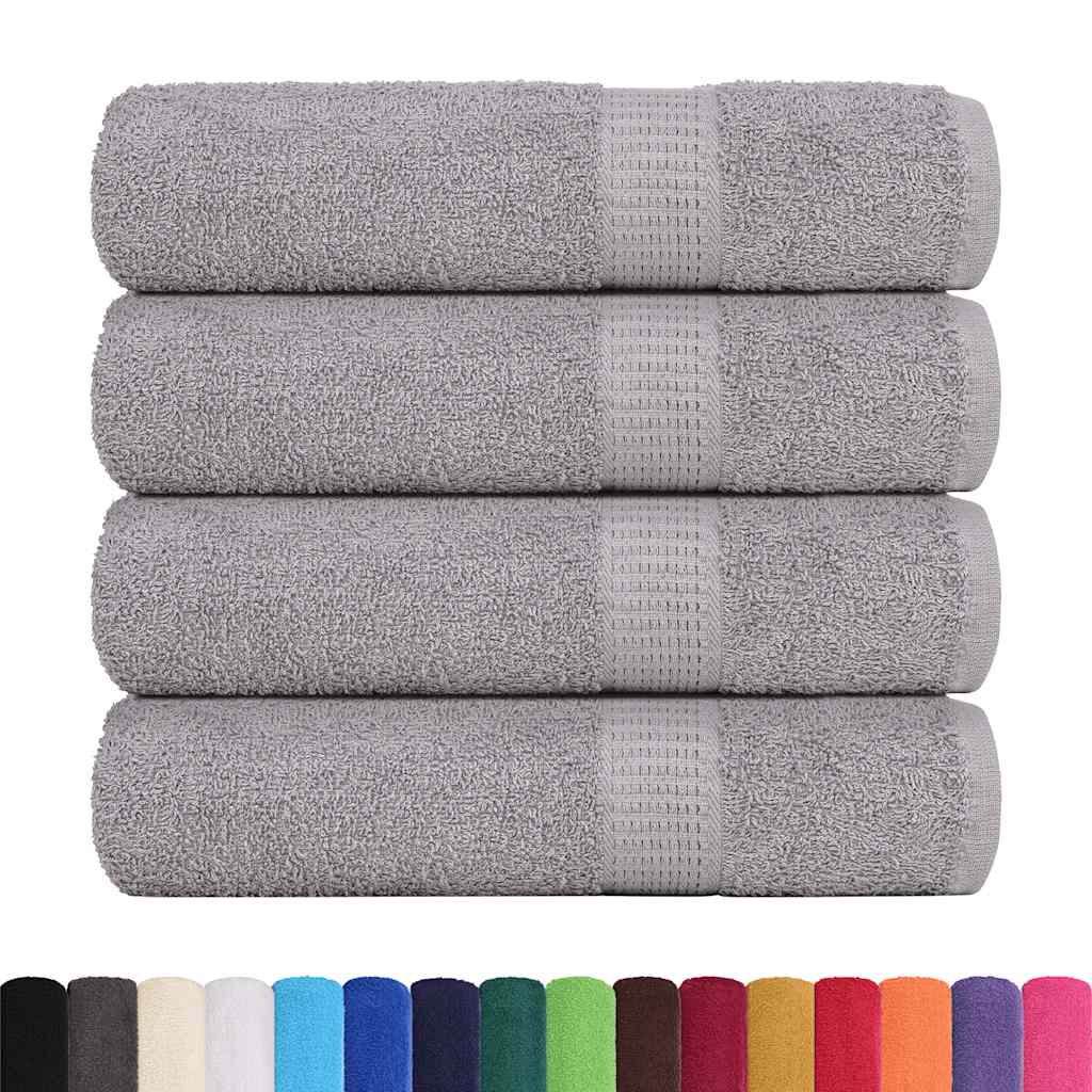 Vidaxx Handtücher 4 Stück 50x100 cm 360 g m² 100 % Baumwolle grau