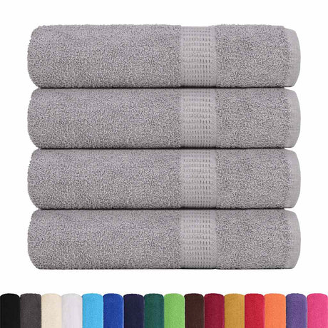 Vidaxx Handtücher 4 Stück 50x100 cm 360 g m² 100 % Baumwolle grau