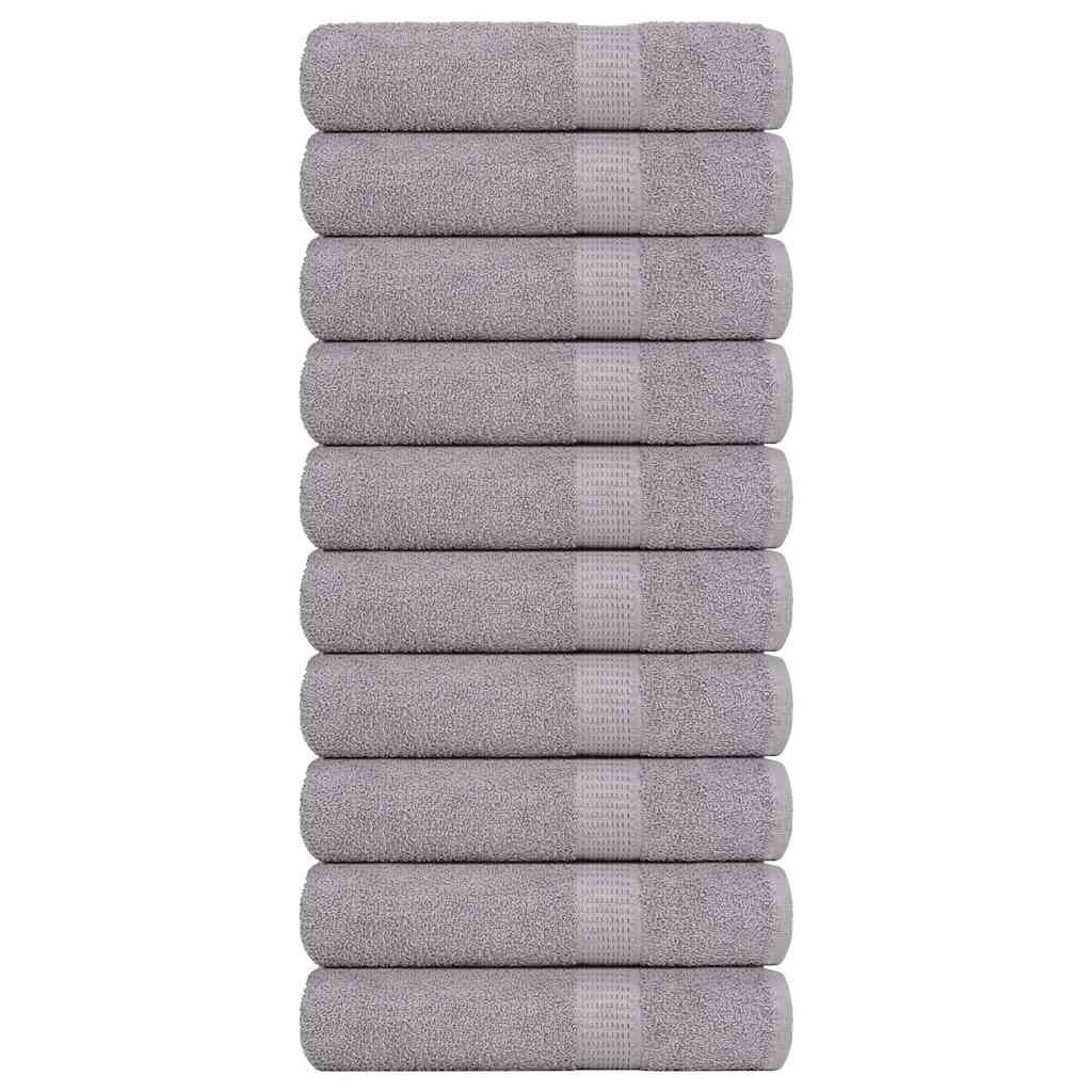 Vidaxx Duschtücher 10 Stück 70x140 cm 360 g m² 100 % Baumwolle grau