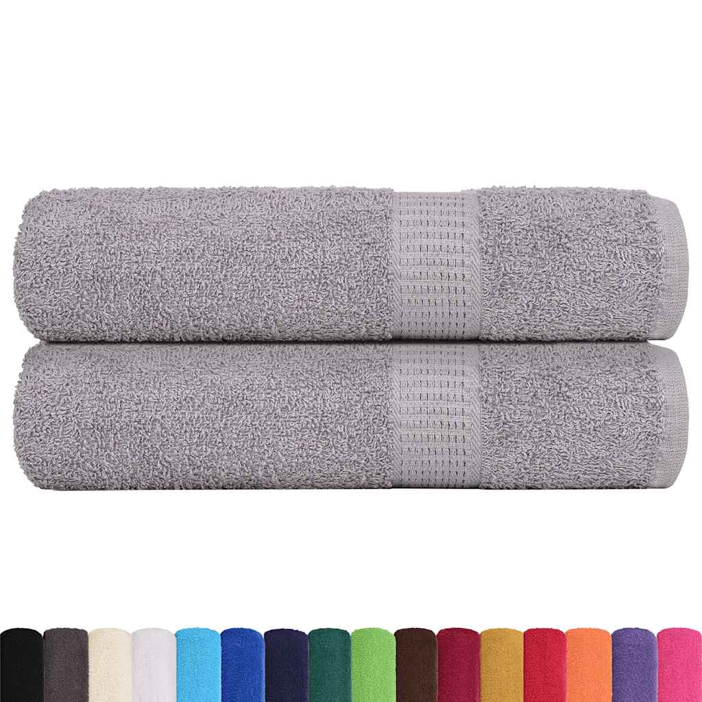 VidaXL Badetücher Frogn 2 Stück 100x150 cm 360 g m² grau