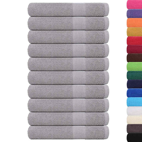 Vidaxx Saunatücher 10 Stück 80x200 cm 360 g m² 100 % Baumwolle Grau