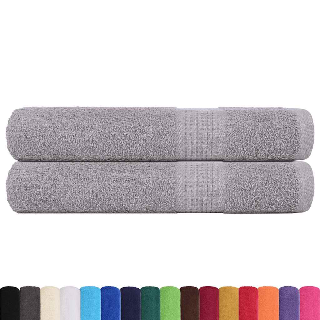 Vidaxx Handtücher 2 Stück 100x200 cm 360 g m² 100 % Baumwolle grau