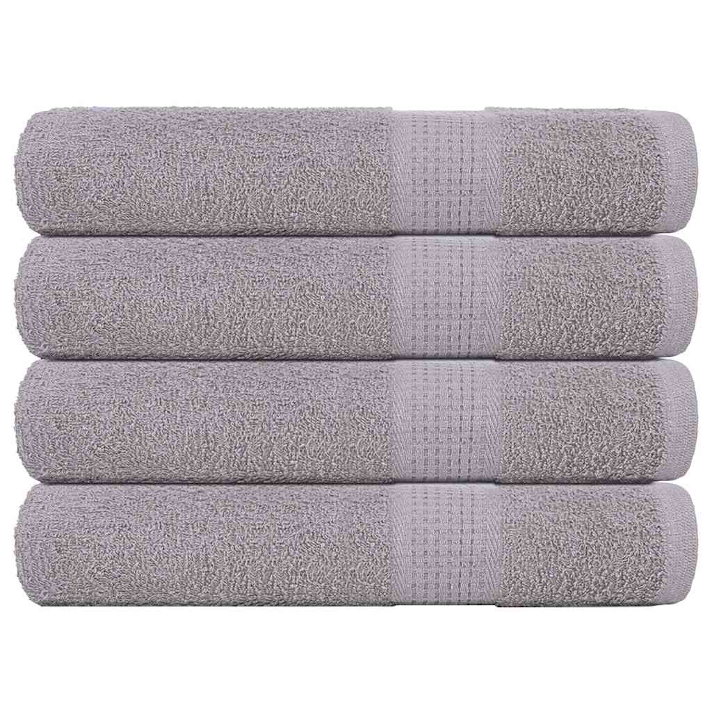 Vidaxx Handtücher 4 Stück 100x200 cm 360 g m² 100 % Baumwolle grau