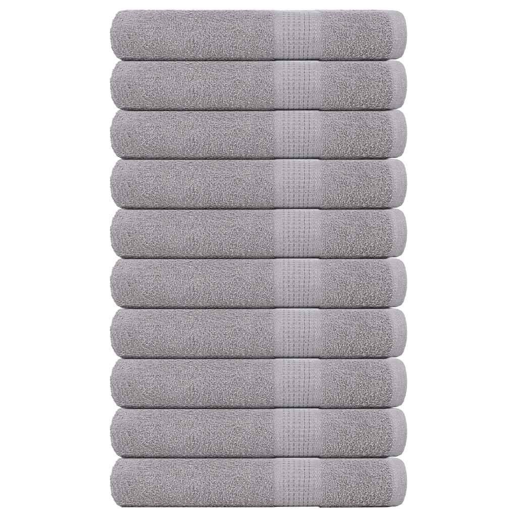Vidaxx Handtücher 10 Stück 100x200 cm 360 g m² 100 % Baumwolle grau