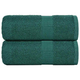 Vidaxx Gästehandtücher 2 Stück 30x50 cm 360 g m² 100 % Baumwolle grün