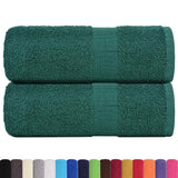 Vidaxx Gästehandtücher 2 Stück 30x50 cm 360 g m² 100 % Baumwolle grün
