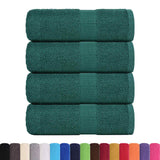 VidaXL Gästehandtücher 4 Stk. 30x50 cm 360 g m² 100 % Baumwolle grün