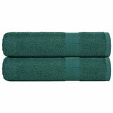Vidaxx Badetücher 2 Stück 100x150 cm 360 g m² 100 % Baumwolle grün