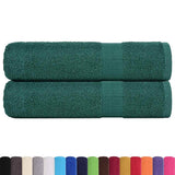 Vidaxx Badetücher 2 Stück 100x150 cm 360 g m² 100 % Baumwolle grün
