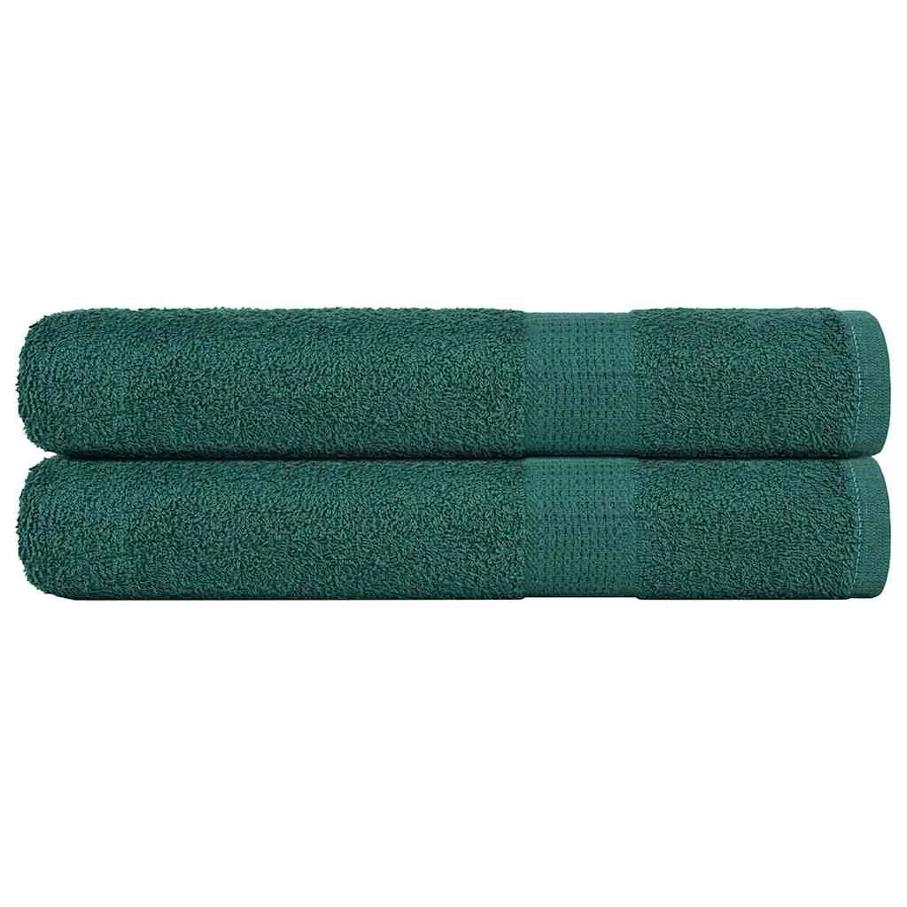 Vidaxx Saunatücher 2 Stk. 80x200 cm 360 g m² 100 % Baumwolle grün