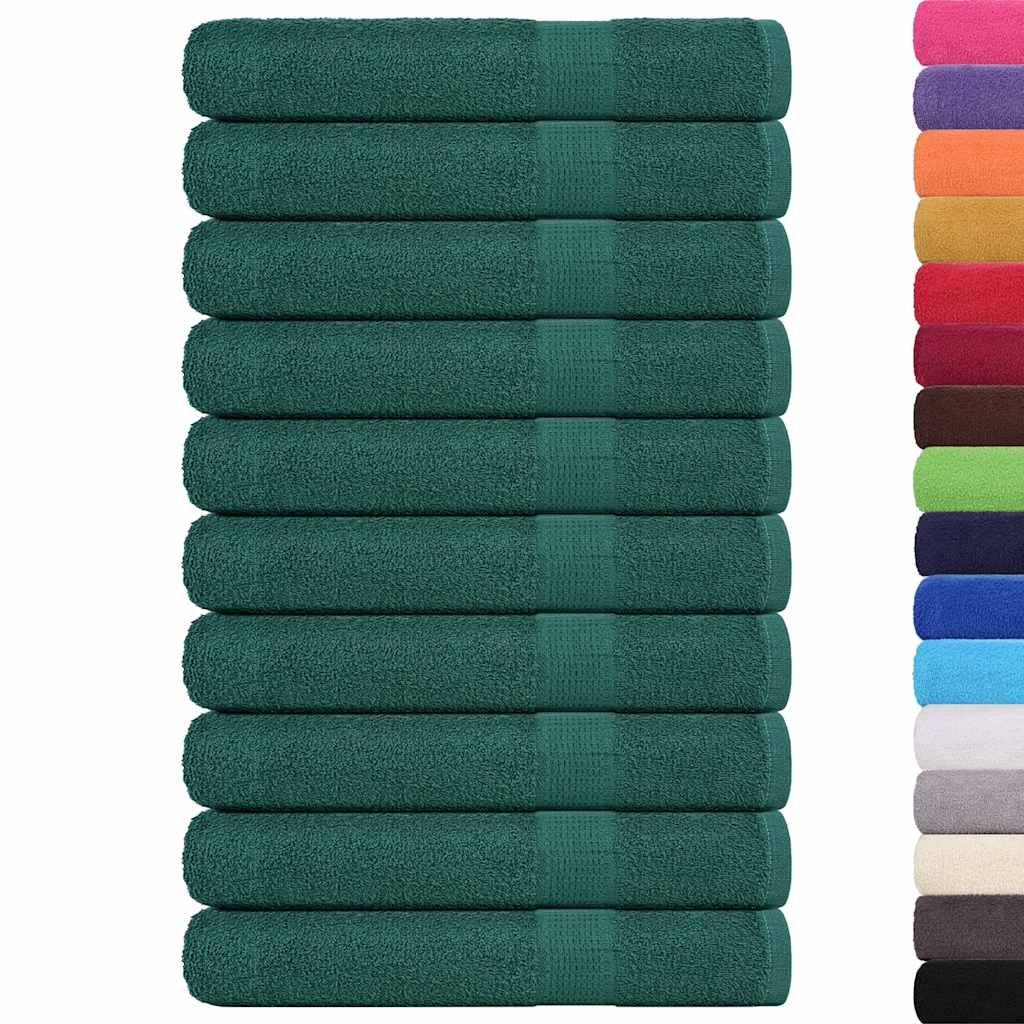 Vidaxx Saunatücher 10 Stück 80x200 cm 360 g m² 100 % Baumwolle grün
