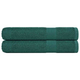 Vidaxx Handtücher 2 Stück 100x200 cm 360 g m² 100 % Baumwolle grün