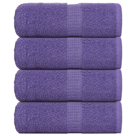 VidaXL Waschlappen 4 Stück Frosch lila 30x30 cm 100 % Baumwolle