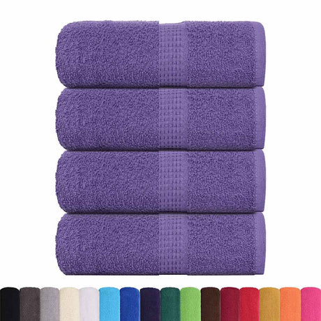 VidaXL Waschlappen 4 Stück Frosch lila 30x30 cm 100 % Baumwolle