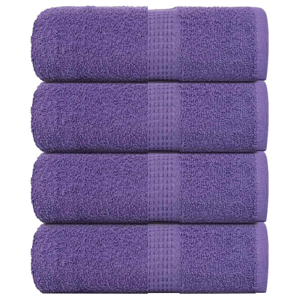VidaXL Gästehandtücher 4 Stk. 30x50 cm 360 g m² 100 % Baumwolle Lila