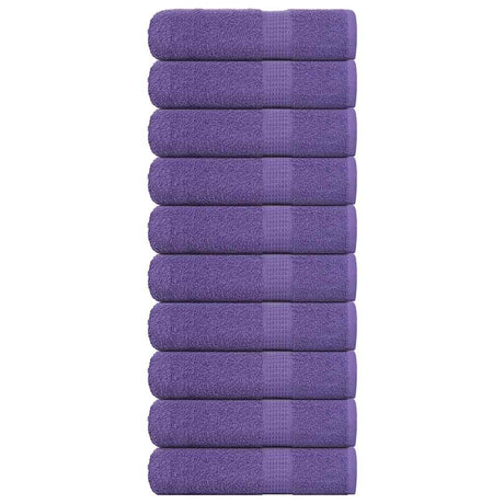 Vidaxx Handtücher 10 Stück 50x100 cm 360 g m² 100 % Baumwolle lila