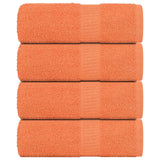 VidaXL Gästehandtücher 4 Stk. 30x50 cm 360 g m² 100 % Baumwolle Orange
