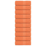 VidaXL Gästehandtücher 10 Stück 30x50 cm 360 g m² 100 % Baumwolle Orange