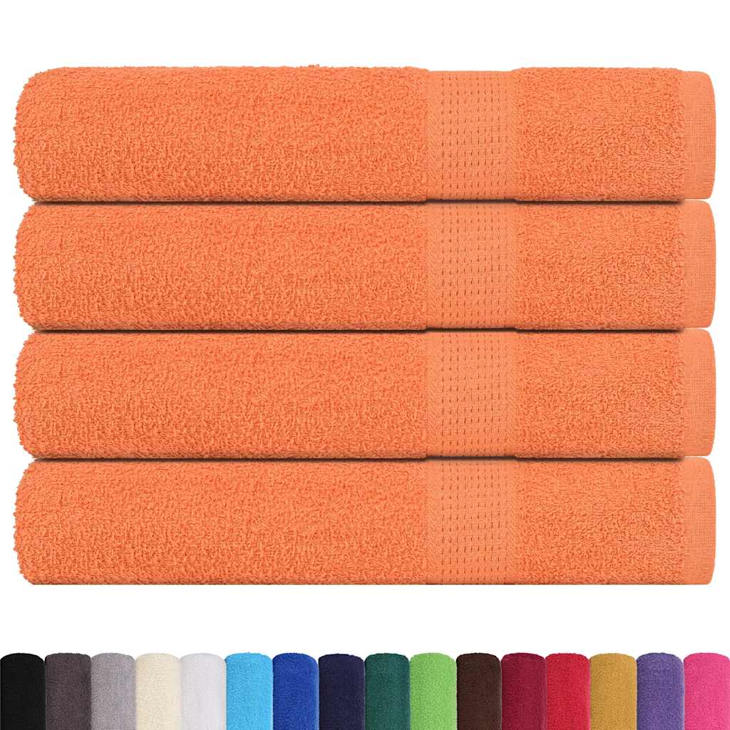 Vidaxx Saunatücher 4 Stk. 80x200 cm 360 g m² 100 % Baumwolle Orange