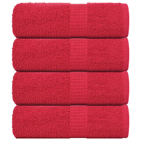 Vidaxx Waschlappen 4 Stück Froschrot 30x30 cm 100 % Baumwolle