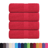 Vidaxx Waschlappen 4 Stück Froschrot 30x30 cm 100 % Baumwolle