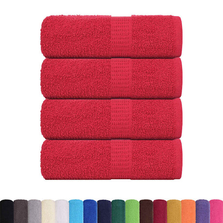 Vidaxx Waschlappen 4 Stück Froschrot 30x30 cm 100 % Baumwolle
