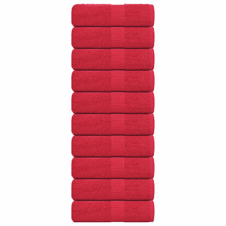 Vidaxx Waschlappen 10 Stück Froschrot 30x30 cm 100% Baumwolle