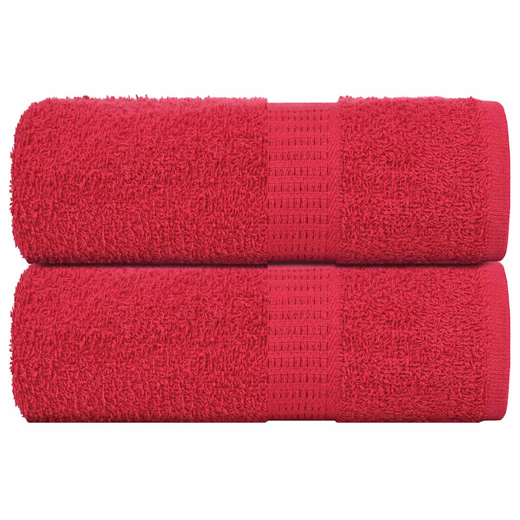 VidaXL Gästehandtücher 2 Stk. 30x50 cm 360 g m² 100 % Baumwolle rot