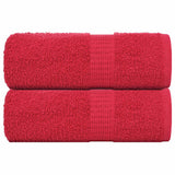 VidaXL Gästehandtücher 2 Stk. 30x50 cm 360 g m² 100 % Baumwolle rot