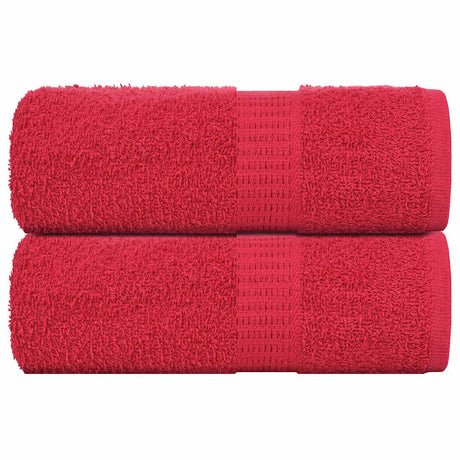 VidaXL Gästehandtücher 2 Stk. 30x50 cm 360 g m² 100 % Baumwolle rot