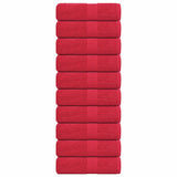 VidaXL Gästehandtücher 10 Stück 30x50 cm 360 g m² 100 % Baumwolle rot