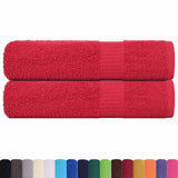 Vidaxx Handtücher 2 Stück 50x100 cm 360 g m² 100 % Baumwolle rot