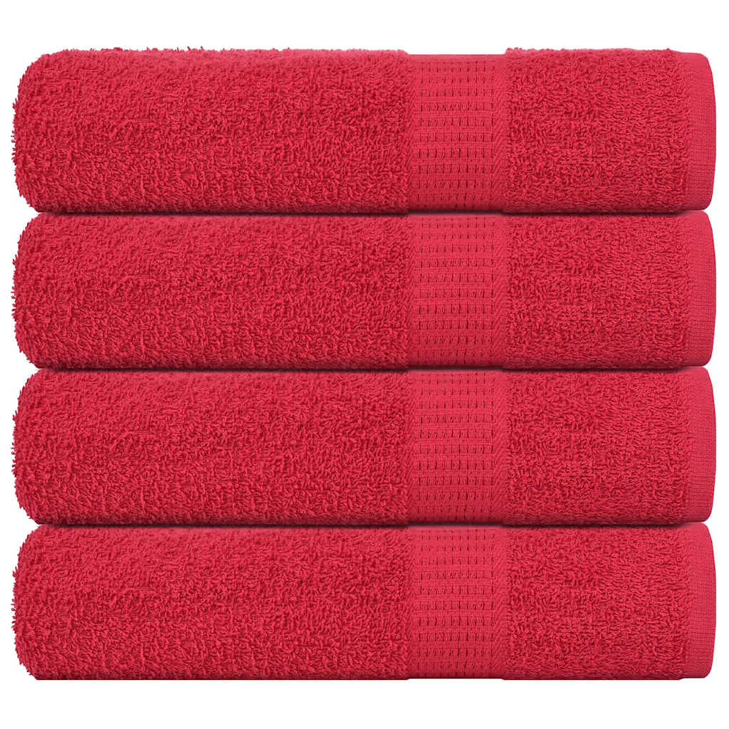 Vidaxx Handtücher 4 Stück 50x100 cm 360 g m² 100 % Baumwolle rot