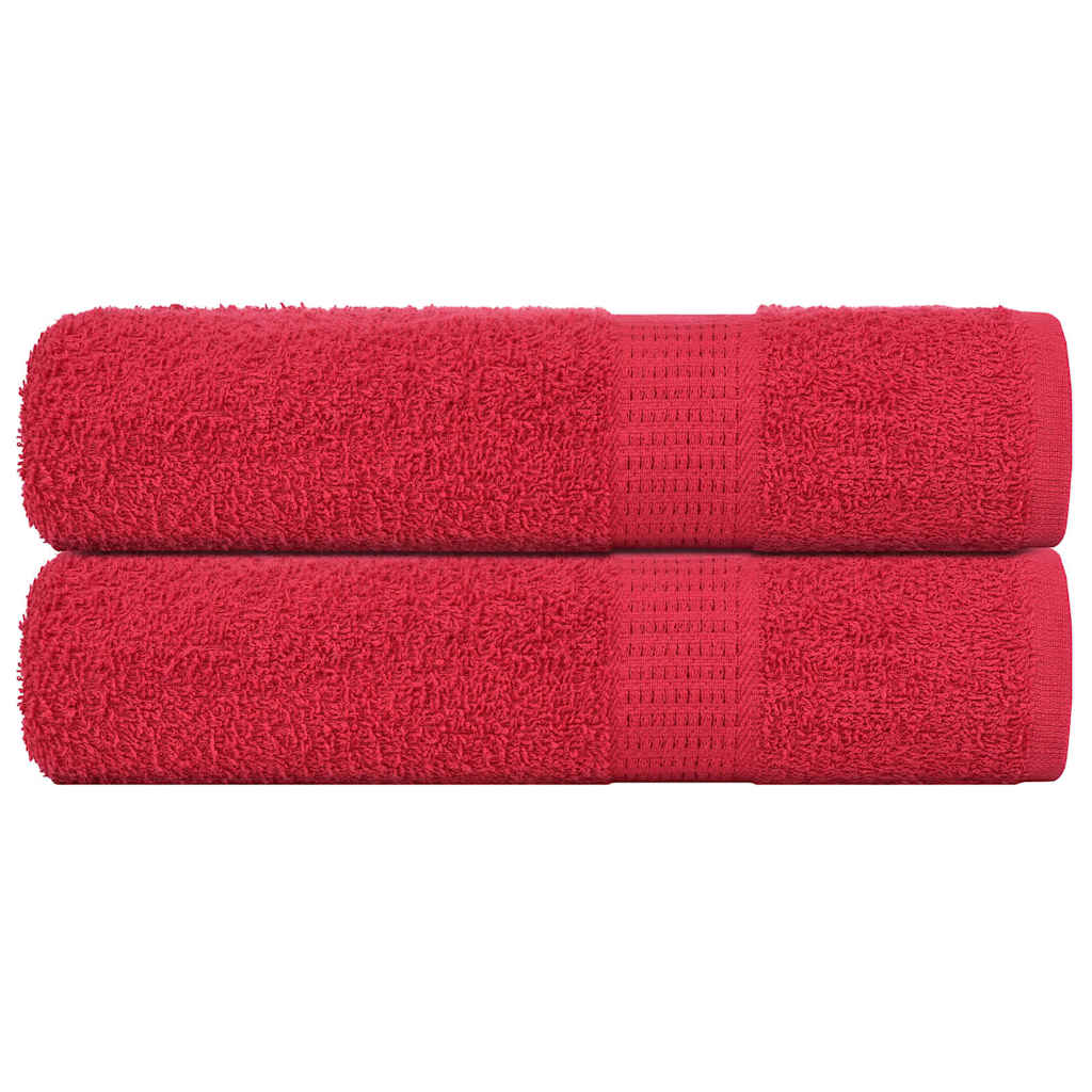 Vidaxx Duschtücher 2 Stück 70x140 cm 360 g m² 100 % Baumwolle rot