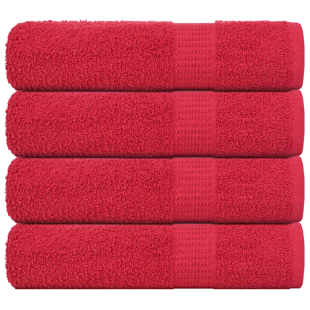Vidaxx Duschtücher 4 Stück 70x140 cm 360 g m² 100 % Baumwolle rot